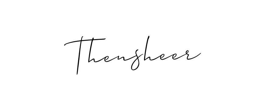 Make a beautiful signature design for name Thensheer. With this signature (Allison_Script) style, you can create a handwritten signature for free. Thensheer signature style 2 images and pictures png