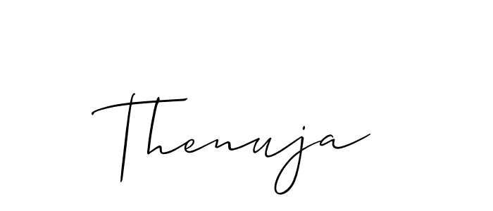 How to make Thenuja name signature. Use Allison_Script style for creating short signs online. This is the latest handwritten sign. Thenuja signature style 2 images and pictures png