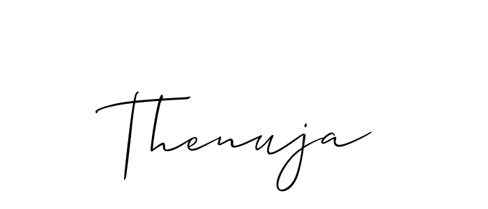 Also we have Thenuja name is the best signature style. Create professional handwritten signature collection using Allison_Script autograph style. Thenuja signature style 2 images and pictures png