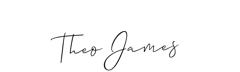 Use a signature maker to create a handwritten signature online. With this signature software, you can design (Allison_Script) your own signature for name Theo James. Theo James signature style 2 images and pictures png