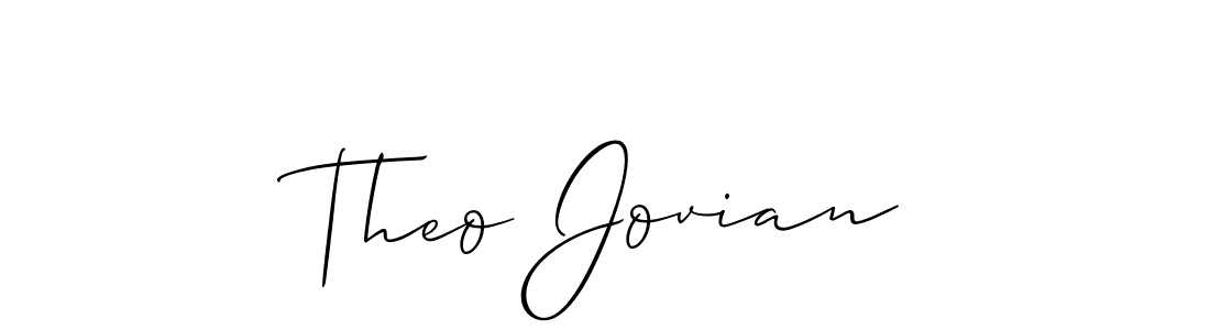 You should practise on your own different ways (Allison_Script) to write your name (Theo Jovian) in signature. don't let someone else do it for you. Theo Jovian signature style 2 images and pictures png