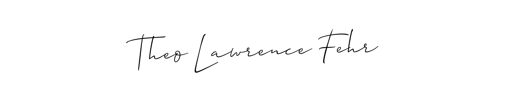 Create a beautiful signature design for name Theo Lawrence Fehr. With this signature (Allison_Script) fonts, you can make a handwritten signature for free. Theo Lawrence Fehr signature style 2 images and pictures png