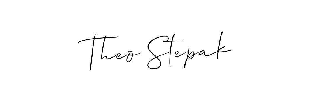 if you are searching for the best signature style for your name Theo Stepak. so please give up your signature search. here we have designed multiple signature styles  using Allison_Script. Theo Stepak signature style 2 images and pictures png