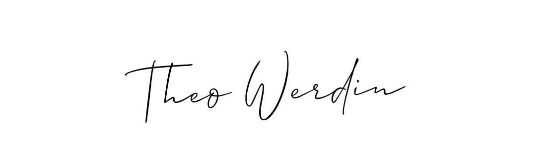 Allison_Script is a professional signature style that is perfect for those who want to add a touch of class to their signature. It is also a great choice for those who want to make their signature more unique. Get Theo Werdin name to fancy signature for free. Theo Werdin signature style 2 images and pictures png