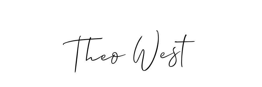 Theo West stylish signature style. Best Handwritten Sign (Allison_Script) for my name. Handwritten Signature Collection Ideas for my name Theo West. Theo West signature style 2 images and pictures png