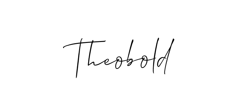 Design your own signature with our free online signature maker. With this signature software, you can create a handwritten (Allison_Script) signature for name Theobold. Theobold signature style 2 images and pictures png