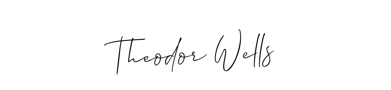 Allison_Script is a professional signature style that is perfect for those who want to add a touch of class to their signature. It is also a great choice for those who want to make their signature more unique. Get Theodor Wells name to fancy signature for free. Theodor Wells signature style 2 images and pictures png