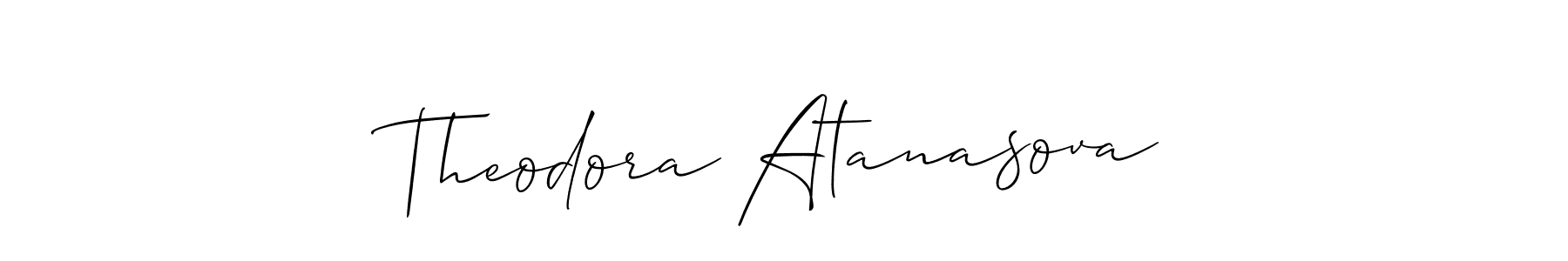 Also You can easily find your signature by using the search form. We will create Theodora Atanasova name handwritten signature images for you free of cost using Allison_Script sign style. Theodora Atanasova signature style 2 images and pictures png