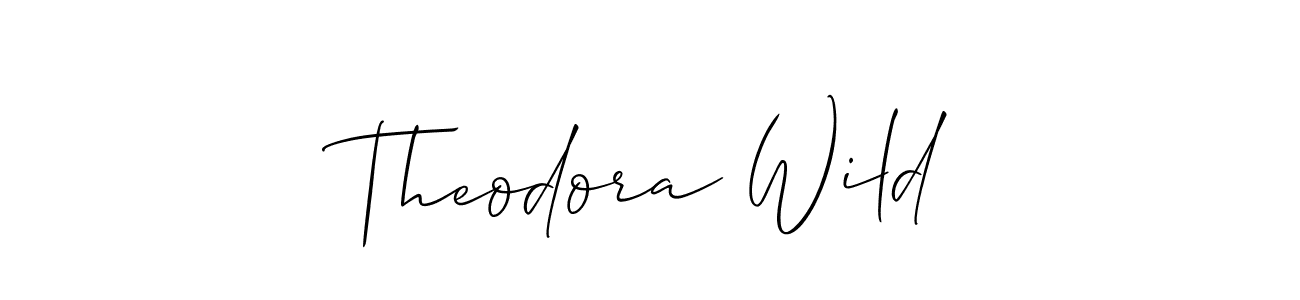 The best way (Allison_Script) to make a short signature is to pick only two or three words in your name. The name Theodora Wild include a total of six letters. For converting this name. Theodora Wild signature style 2 images and pictures png