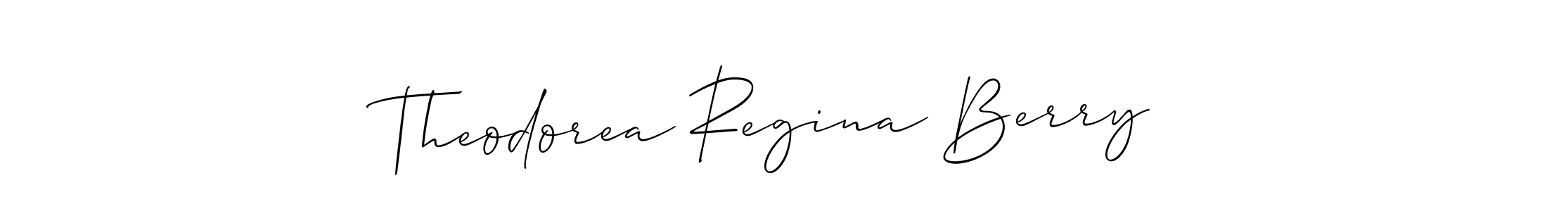 How to Draw Theodorea Regina Berry signature style? Allison_Script is a latest design signature styles for name Theodorea Regina Berry. Theodorea Regina Berry signature style 2 images and pictures png