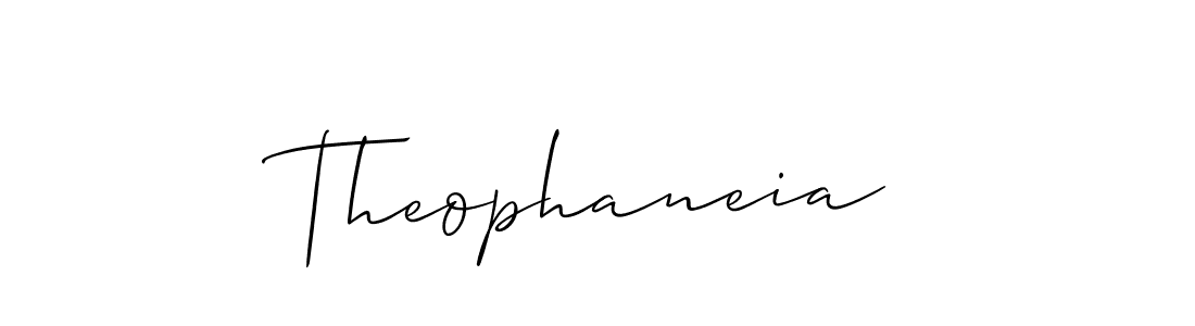 if you are searching for the best signature style for your name Theophaneia. so please give up your signature search. here we have designed multiple signature styles  using Allison_Script. Theophaneia signature style 2 images and pictures png