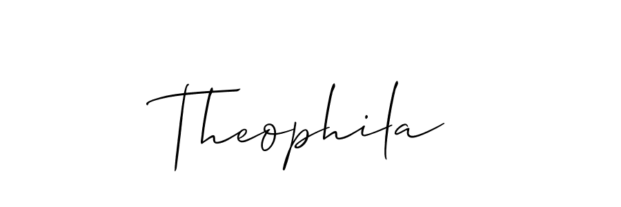 Theophila stylish signature style. Best Handwritten Sign (Allison_Script) for my name. Handwritten Signature Collection Ideas for my name Theophila. Theophila signature style 2 images and pictures png