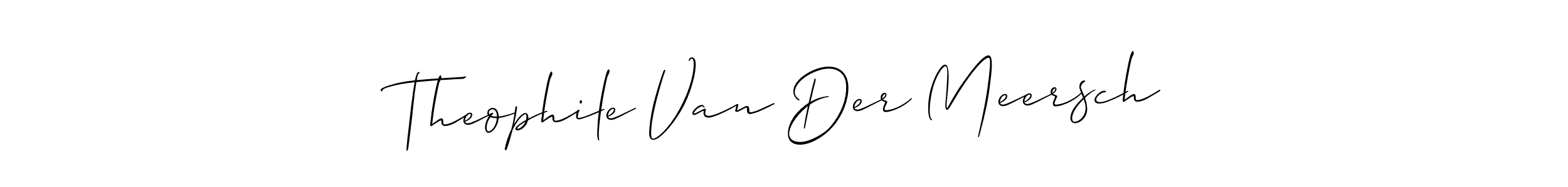 This is the best signature style for the Theophile Van Der Meersch name. Also you like these signature font (Allison_Script). Mix name signature. Theophile Van Der Meersch signature style 2 images and pictures png