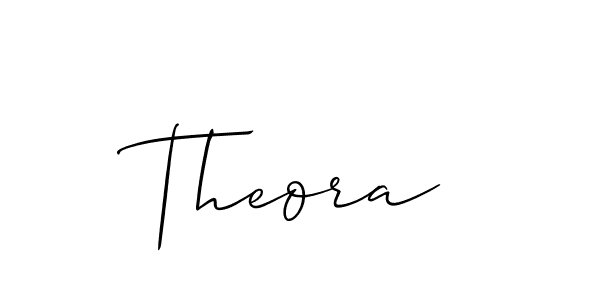 Create a beautiful signature design for name Theora. With this signature (Allison_Script) fonts, you can make a handwritten signature for free. Theora signature style 2 images and pictures png