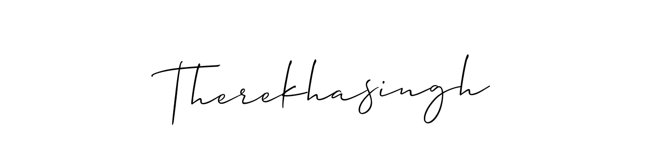 Make a beautiful signature design for name Therekhasingh. With this signature (Allison_Script) style, you can create a handwritten signature for free. Therekhasingh signature style 2 images and pictures png