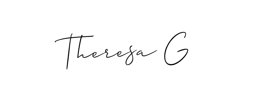 This is the best signature style for the Theresa G name. Also you like these signature font (Allison_Script). Mix name signature. Theresa G signature style 2 images and pictures png