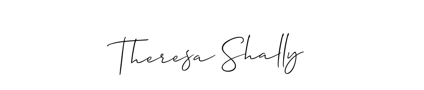 Make a beautiful signature design for name Theresa Shally. With this signature (Allison_Script) style, you can create a handwritten signature for free. Theresa Shally signature style 2 images and pictures png