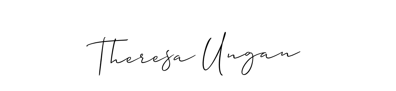 Also we have Theresa Ungan name is the best signature style. Create professional handwritten signature collection using Allison_Script autograph style. Theresa Ungan signature style 2 images and pictures png