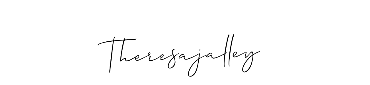 The best way (Allison_Script) to make a short signature is to pick only two or three words in your name. The name Theresajalley include a total of six letters. For converting this name. Theresajalley signature style 2 images and pictures png