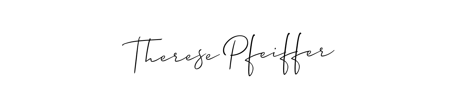 Similarly Allison_Script is the best handwritten signature design. Signature creator online .You can use it as an online autograph creator for name Therese Pfeiffer. Therese Pfeiffer signature style 2 images and pictures png