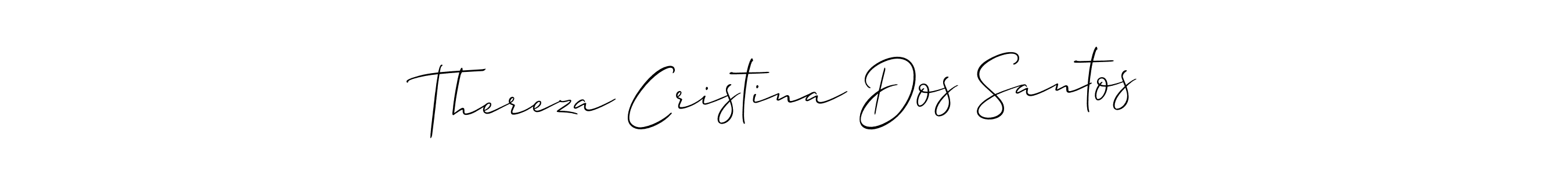 Also we have Thereza Cristina Dos Santos name is the best signature style. Create professional handwritten signature collection using Allison_Script autograph style. Thereza Cristina Dos Santos signature style 2 images and pictures png