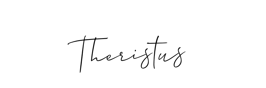 Create a beautiful signature design for name Theristus. With this signature (Allison_Script) fonts, you can make a handwritten signature for free. Theristus signature style 2 images and pictures png