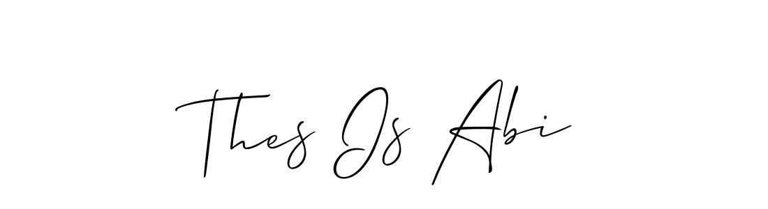 Make a short Thes Is Abi signature style. Manage your documents anywhere anytime using Allison_Script. Create and add eSignatures, submit forms, share and send files easily. Thes Is Abi signature style 2 images and pictures png