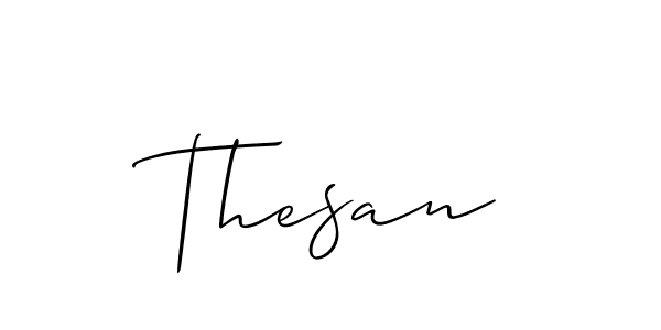 Allison_Script is a professional signature style that is perfect for those who want to add a touch of class to their signature. It is also a great choice for those who want to make their signature more unique. Get Thesan name to fancy signature for free. Thesan signature style 2 images and pictures png