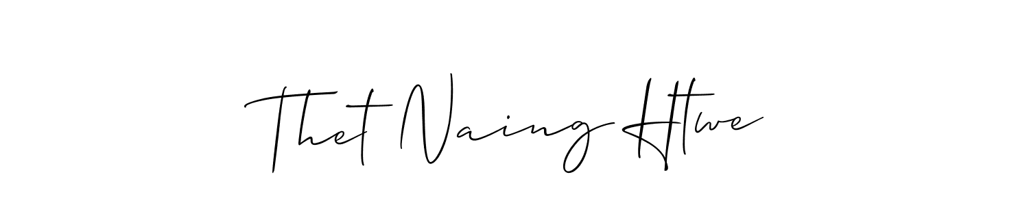 How to make Thet Naing Htwe signature? Allison_Script is a professional autograph style. Create handwritten signature for Thet Naing Htwe name. Thet Naing Htwe signature style 2 images and pictures png