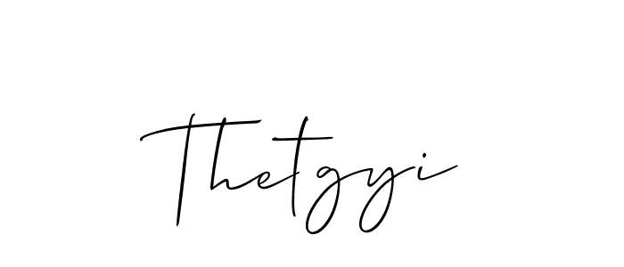 Design your own signature with our free online signature maker. With this signature software, you can create a handwritten (Allison_Script) signature for name Thetgyi. Thetgyi signature style 2 images and pictures png