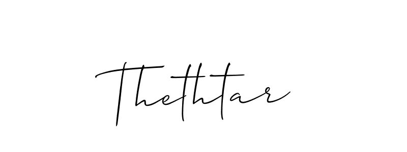 It looks lik you need a new signature style for name Thethtar. Design unique handwritten (Allison_Script) signature with our free signature maker in just a few clicks. Thethtar signature style 2 images and pictures png