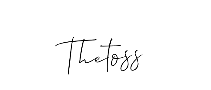 How to make Thetoss signature? Allison_Script is a professional autograph style. Create handwritten signature for Thetoss name. Thetoss signature style 2 images and pictures png