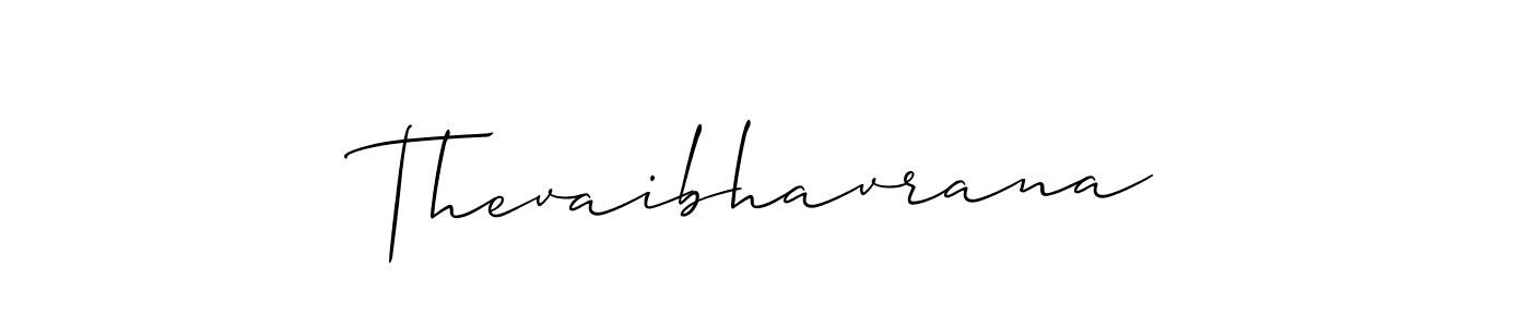 How to make Thevaibhavrana signature? Allison_Script is a professional autograph style. Create handwritten signature for Thevaibhavrana name. Thevaibhavrana signature style 2 images and pictures png