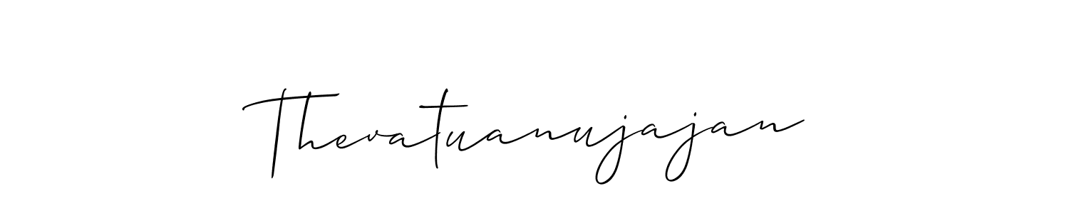 Also we have Thevatuanujajan name is the best signature style. Create professional handwritten signature collection using Allison_Script autograph style. Thevatuanujajan signature style 2 images and pictures png