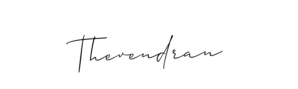 Make a beautiful signature design for name Thevendran. With this signature (Allison_Script) style, you can create a handwritten signature for free. Thevendran signature style 2 images and pictures png