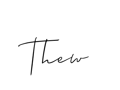 Make a beautiful signature design for name Thew. With this signature (Allison_Script) style, you can create a handwritten signature for free. Thew signature style 2 images and pictures png