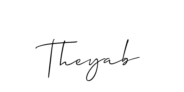 Make a beautiful signature design for name Theyab. Use this online signature maker to create a handwritten signature for free. Theyab signature style 2 images and pictures png