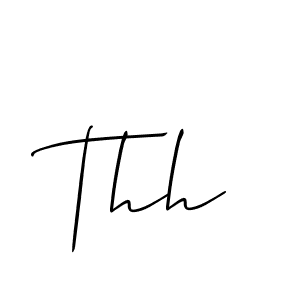 The best way (Allison_Script) to make a short signature is to pick only two or three words in your name. The name Thh include a total of six letters. For converting this name. Thh signature style 2 images and pictures png