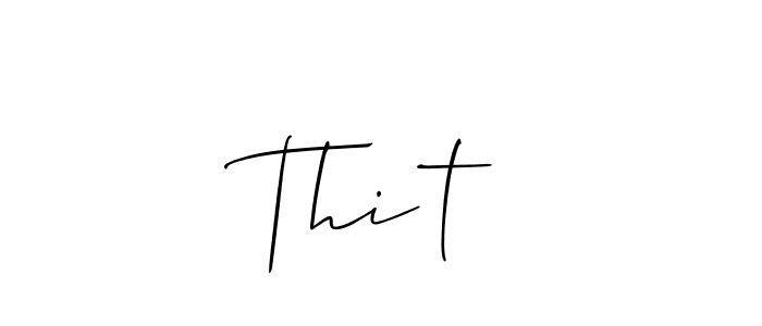 Create a beautiful signature design for name Thiết. With this signature (Allison_Script) fonts, you can make a handwritten signature for free. Thiết signature style 2 images and pictures png