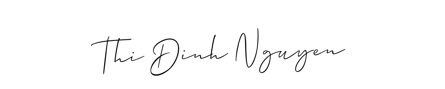 Make a beautiful signature design for name Thi Dinh Nguyen. With this signature (Allison_Script) style, you can create a handwritten signature for free. Thi Dinh Nguyen signature style 2 images and pictures png