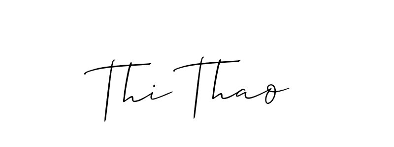 Make a short Thi Thao signature style. Manage your documents anywhere anytime using Allison_Script. Create and add eSignatures, submit forms, share and send files easily. Thi Thao signature style 2 images and pictures png