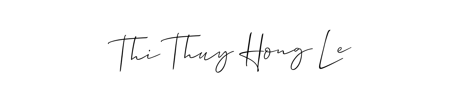 Similarly Allison_Script is the best handwritten signature design. Signature creator online .You can use it as an online autograph creator for name Thi Thuy Hong Le. Thi Thuy Hong Le signature style 2 images and pictures png