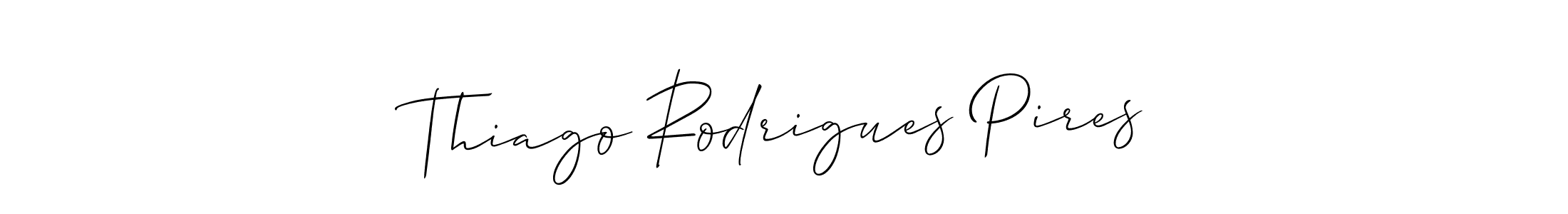 Check out images of Autograph of Thiago Rodrigues Pires name. Actor Thiago Rodrigues Pires Signature Style. Allison_Script is a professional sign style online. Thiago Rodrigues Pires signature style 2 images and pictures png