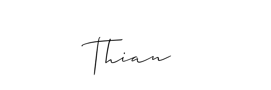 Also we have Thian ♡ name is the best signature style. Create professional handwritten signature collection using Allison_Script autograph style. Thian ♡ signature style 2 images and pictures png
