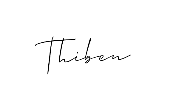 How to make Thiben name signature. Use Allison_Script style for creating short signs online. This is the latest handwritten sign. Thiben signature style 2 images and pictures png