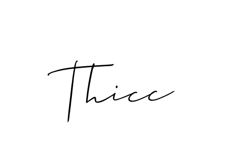 Allison_Script is a professional signature style that is perfect for those who want to add a touch of class to their signature. It is also a great choice for those who want to make their signature more unique. Get Thicc name to fancy signature for free. Thicc signature style 2 images and pictures png