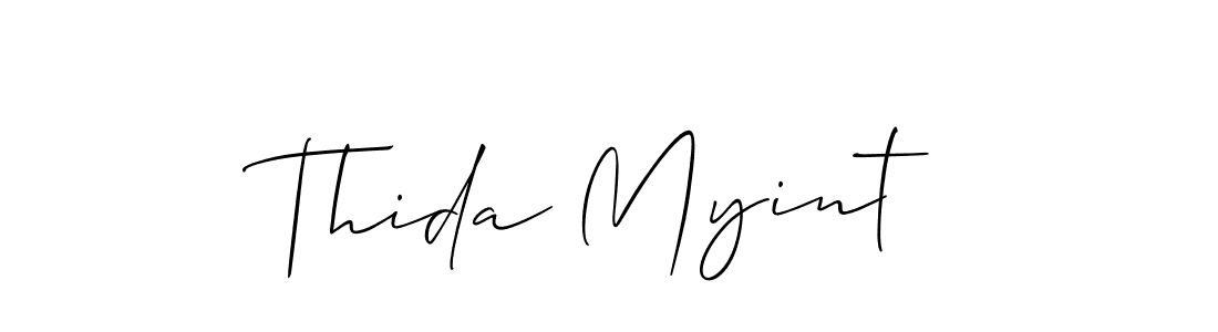 The best way (Allison_Script) to make a short signature is to pick only two or three words in your name. The name Thida Myint include a total of six letters. For converting this name. Thida Myint signature style 2 images and pictures png
