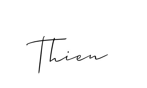 Make a short Thien signature style. Manage your documents anywhere anytime using Allison_Script. Create and add eSignatures, submit forms, share and send files easily. Thien signature style 2 images and pictures png