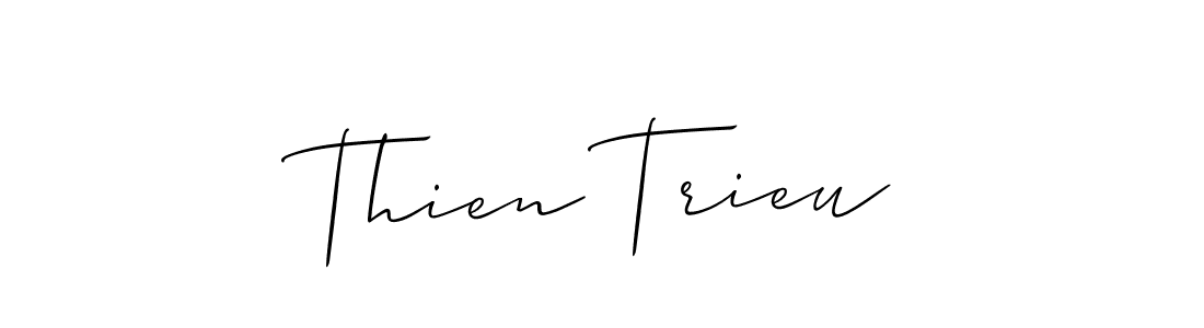Make a beautiful signature design for name Thien Trieu. Use this online signature maker to create a handwritten signature for free. Thien Trieu signature style 2 images and pictures png