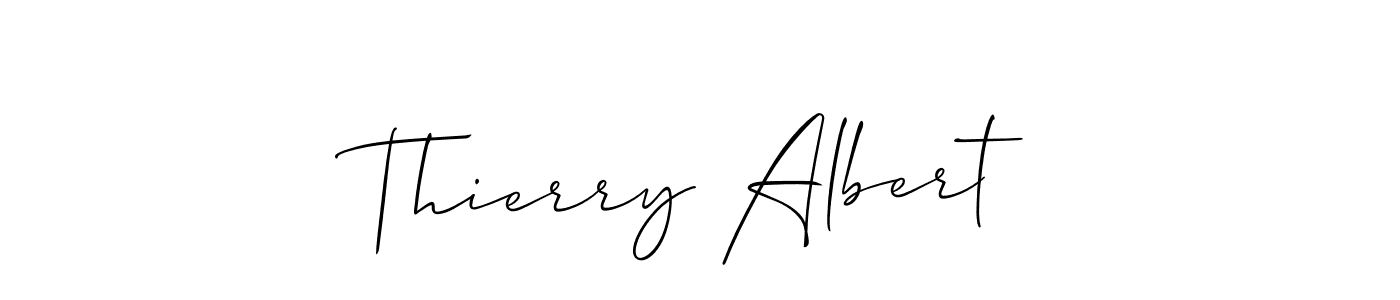 Also You can easily find your signature by using the search form. We will create Thierry Albert name handwritten signature images for you free of cost using Allison_Script sign style. Thierry Albert signature style 2 images and pictures png
